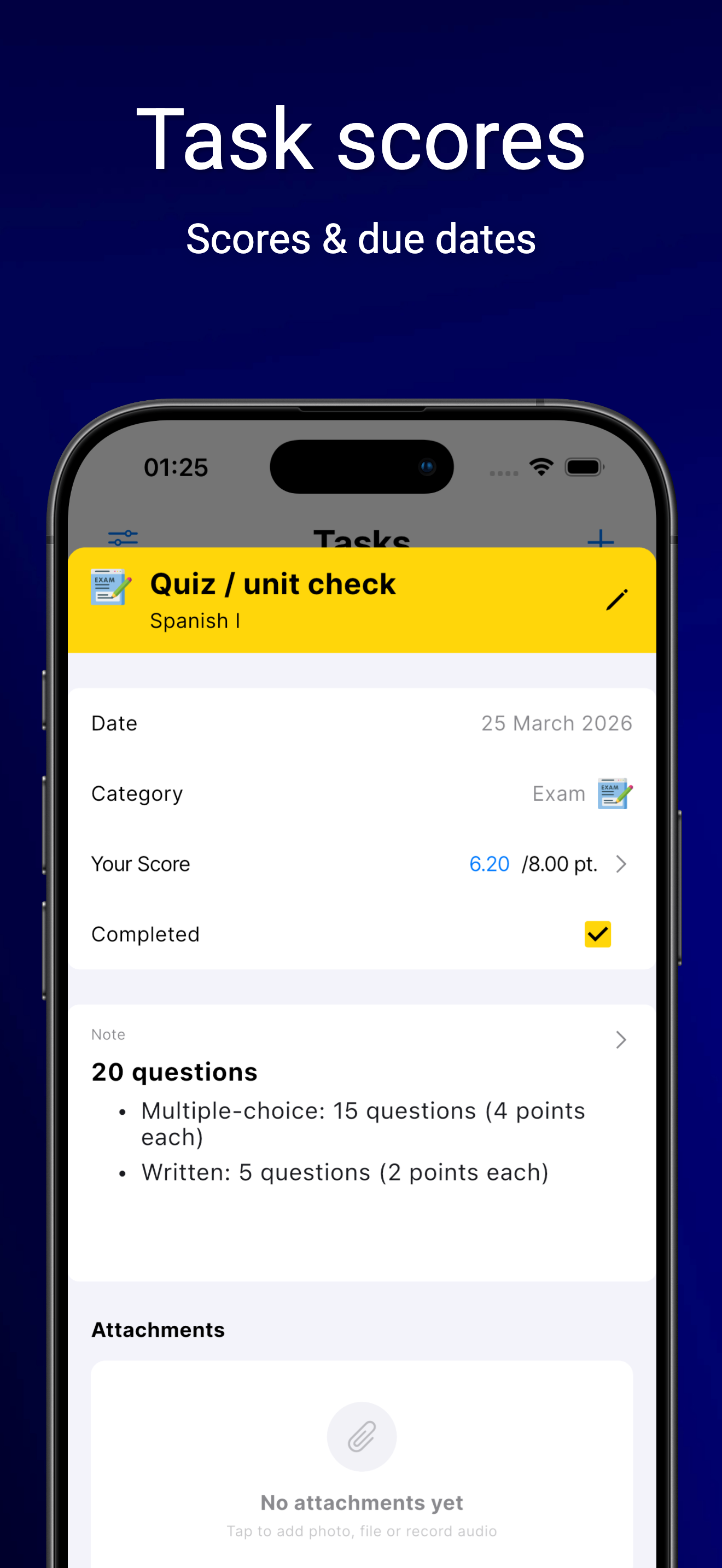 Study Timetable — tasks or list